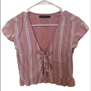 Abercrombie & Fitch Button Up Crop Top